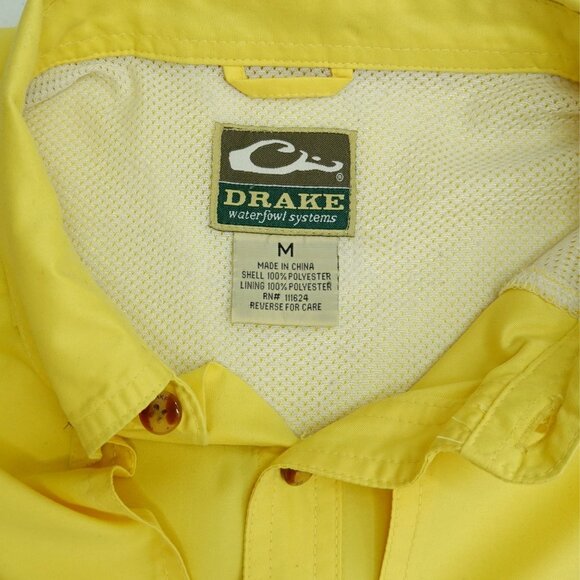 Drake Waterfowl Systems Vented Fishing Shirt Yellow Short Sleeve Size Medium - Picture 13 of 13